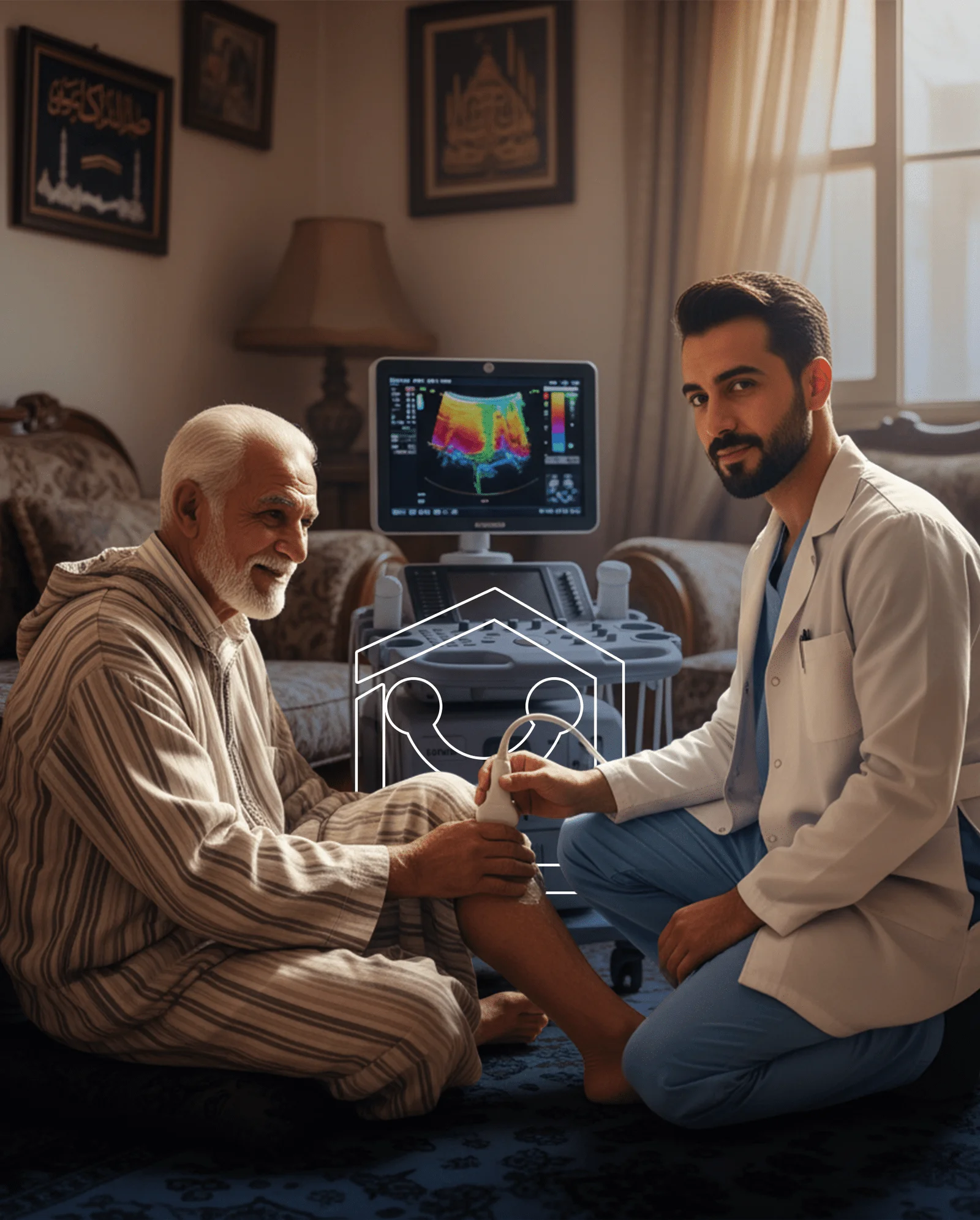 فحص دوبلر ودوبلكس منزلي على الأوردة والشرايين - كلينيكا Clinica