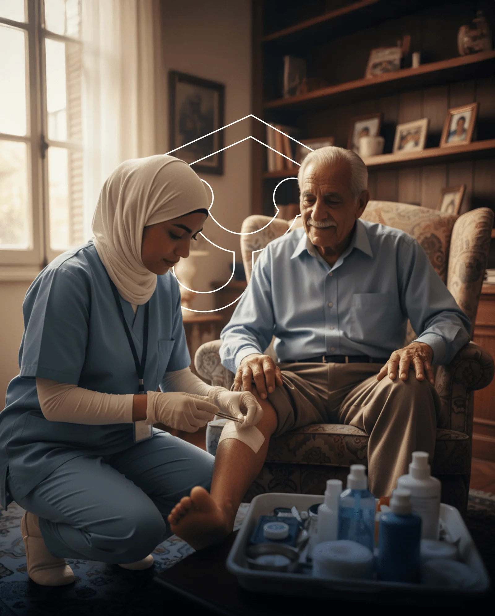خدمة تمريض منزلي للعناية بالجروح والقدم السكري في مصر - كلينيكا.